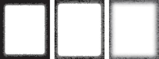 Rustic Elegance Grunge Frame Collection, The image shows three distinct grunge-style frames. Each frame has a unique cracked and distressed texture, creating a rugged and vintage aesthetic. vector