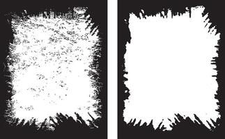 A set of Vintage Distressed Grunge Frame Design, Featuring Two Rectangular Frames with Black, Textured Borders and Irregular Edges for Artistic and Edgy Visual Projects vector