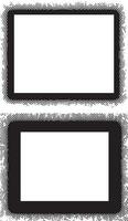 vintage set Distressed Grunge Photo Frames Featuring Rough, Irregular Borders with Worn and Weathered Textures for Edgy and Creative Visual Displays vector