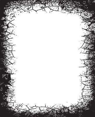 Rugged Elegance Distressed and Cracked Grunge Photo Frame with Rough Textured Edges and a Blank Center for Personalized Artistic Expression, grunge frame