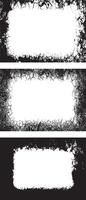 Vintage black and white Collection of Edgy Grunge Frame Designs, Featuring Intricate Patterns, Jagged Borders, and a High-Contrast Black and White Dot Gradient for Artistic and Unique Visual Displays vector