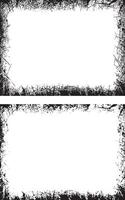 Black And white Contrasting Grunge texture photo Frames, A Duo of Rectangular Frames with Distressed and Splattered Textures for Artistic Visual Displays vector