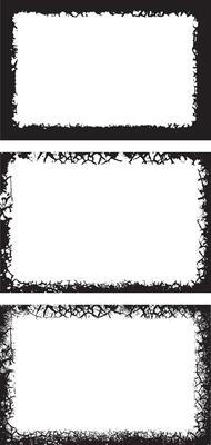 Grunge Border Frames bundle, Distressed and Jagged Rectangular Frames set for Artistic and Edgy Visual Projects
