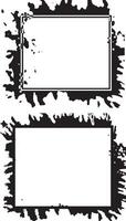 Edgy Dual-Frame Grunge Design Ink Splatter Borders with Irregular Patterns for Artistic and Unique Photo Displays vector