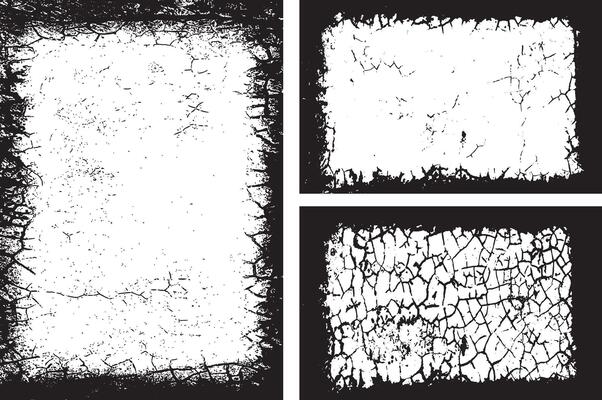 Grunge Frame Collection, Distressed and Jagged Borders for Artistic Visual Projects, vintage grungy border design set