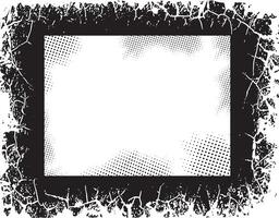 A vintage Dynamic and Edgy Grunge Photo Frame , Featuring Abstract Splatter and Halftone Dot Patterns for Modern Artistic Visual Displays vector