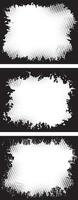 Artistic Collection of Grunge Photo Frames Featuring Distressed Rectangular, Rounded Rectangular, and Oval Designs with Rough, Splattered Borders for a Bold and Edgy Display, grange border vintage vector
