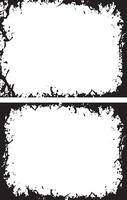 Grunge-Style Dual Rectangular Frames with Distressed Borders for Artistic and Graphic Design Projects vector
