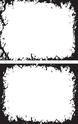 Grunge-Style Dual Rectangular Frames with Distressed Borders for Artistic and Graphic Design Projects