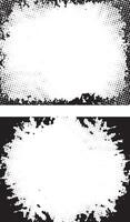 Grunge Border Frames set, which showcases two rectangular frames with grunge-style borders, Grunge Frame Designs set, Rectangular and Circular Variations of grunge frame vector
