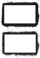 A set of Vintage Dynamic Dual Grunge Photo Frames Featuring Rough, vector