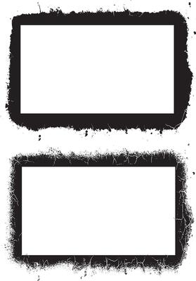A set of Vintage Dynamic Dual Grunge Photo Frames Featuring Rough,