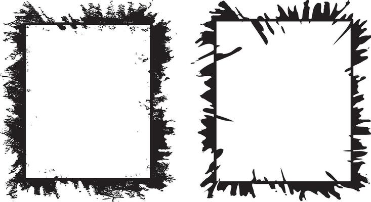 Artistic Collection Grunge Photo Frames, Featuring Rough, Uneven Edges for Edgy and Vintage Visual Display, grunge photo frame, brush stroke