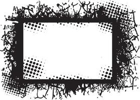Dynamic and Edgy Grunge Photo Frame , Featuring Abstract Splatter and Halftone Dot Patterns for Modern Artistic Visual Displays vector
