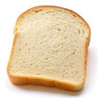 A Single Slice of Soft White Bread, Close-Up View photo