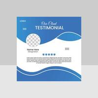 Positive client testimonial design for business vector