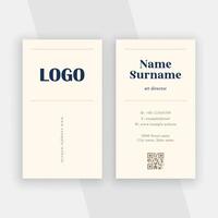 Luxury vertical business card design vector