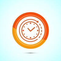 Long lasting icon design illustration. Durability icon design. Represents durability. Orange Color Button Design vector