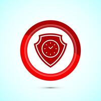 Long lasting icon design illustration. Durability icon design. Represents durability. Red Color Button Design vector
