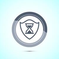 Long lasting icon design illustration. Durability icon design. Represents durability. Gray Color Button Design vector