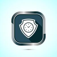 Long lasting icon design illustration. Durability icon design. Represents durability. Gray Shadow Button Design vector