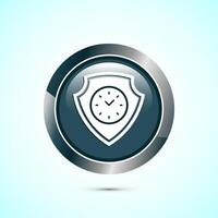 Long lasting icon design illustration. Durability icon design. Represents durability. Gray Color Round Button Design vector