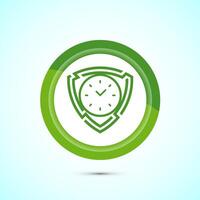 Long lasting icon design illustration. Durability icon design. Represents durability. Green Color Button Design vector