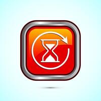 Long lasting icon design illustration. Durability icon design. Represents durability. Orange Color Square Button Design vector