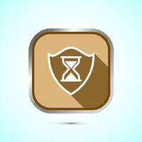 Long lasting icon design illustration. Durability icon design. Represents durability. Gold Shadow Button Design vector