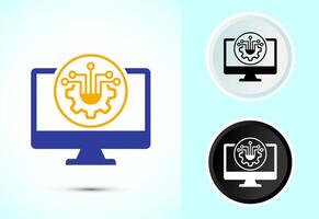 Information technology icon design illustration. Digital Technology Concept Illustration vector