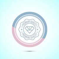 premium quality badge icon design illustration. Pastel Color Button Design vector
