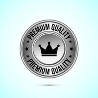premium quality badge icon design illustration. Silver Color Button Design vector