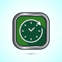Long lasting icon design illustration. Durability icon design. Represents durability. Green Shadow Button Design vector
