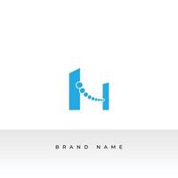 H Logo with Initial Letter H Style isolated on Dual Background. Usable for Real Estate, Construction, Architecture and Building Logos. Flat Logo Design Template vector
