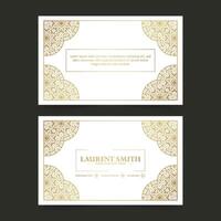 Luxury business card template with Ornament design vector