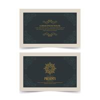Classic ornament pattern business card design vector