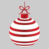 Festive Red Christmas Ornaments with White Patterns vector