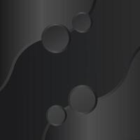 Black Abstract Gradient Geometic Background with circle gradient shape modern futuristic background vector