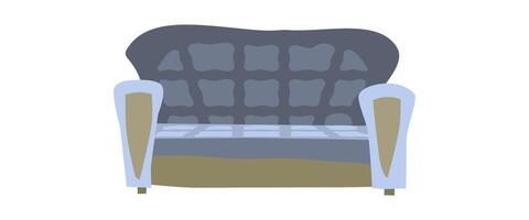 furniture simple sketch of a sofa gray color flat vector