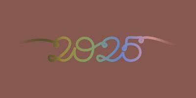 2025 New year art collage trendy banner with halftone cut out hands holding disco ball and numbers isolated on dotted mocha mousse color of the year background. Modern retro illustration vector