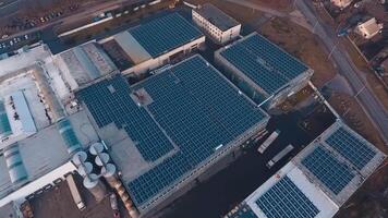 Aerial view of solar energy. New energy solar photovoltaic panels outdoors video