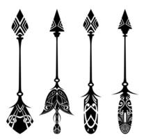 Ethnic arrow in elegant style.Set of arrow vector