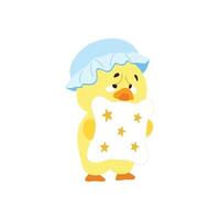 Sleeping Upset Duck vector