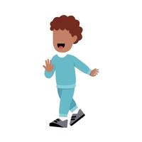 Little Boy Running vector