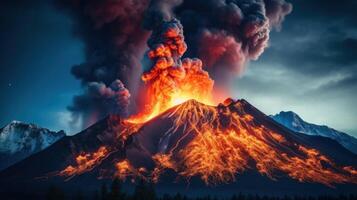 Erupting Volcano Landscape photo