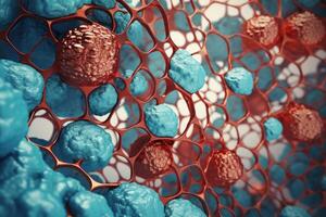 Microscopic view of cellular structure photo
