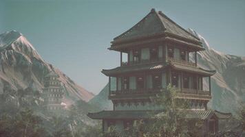A tall building sitting in the middle of a forest video