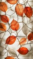 Leaf structures forming connecting pattern elements, wallpaper photo