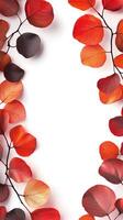 Leaf shapes creating border design in sequence, wallpaper art photo