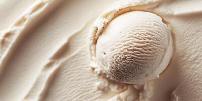 Close-up of a gelato scoop, showing the fine texture and smooth, even surface, photorealistic food photo